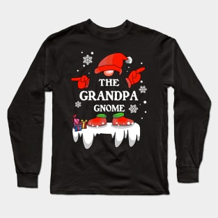 Grandpa Gnome Buffalo Plaid Matching Family Christmas Pajama Long Sleeve T-Shirt